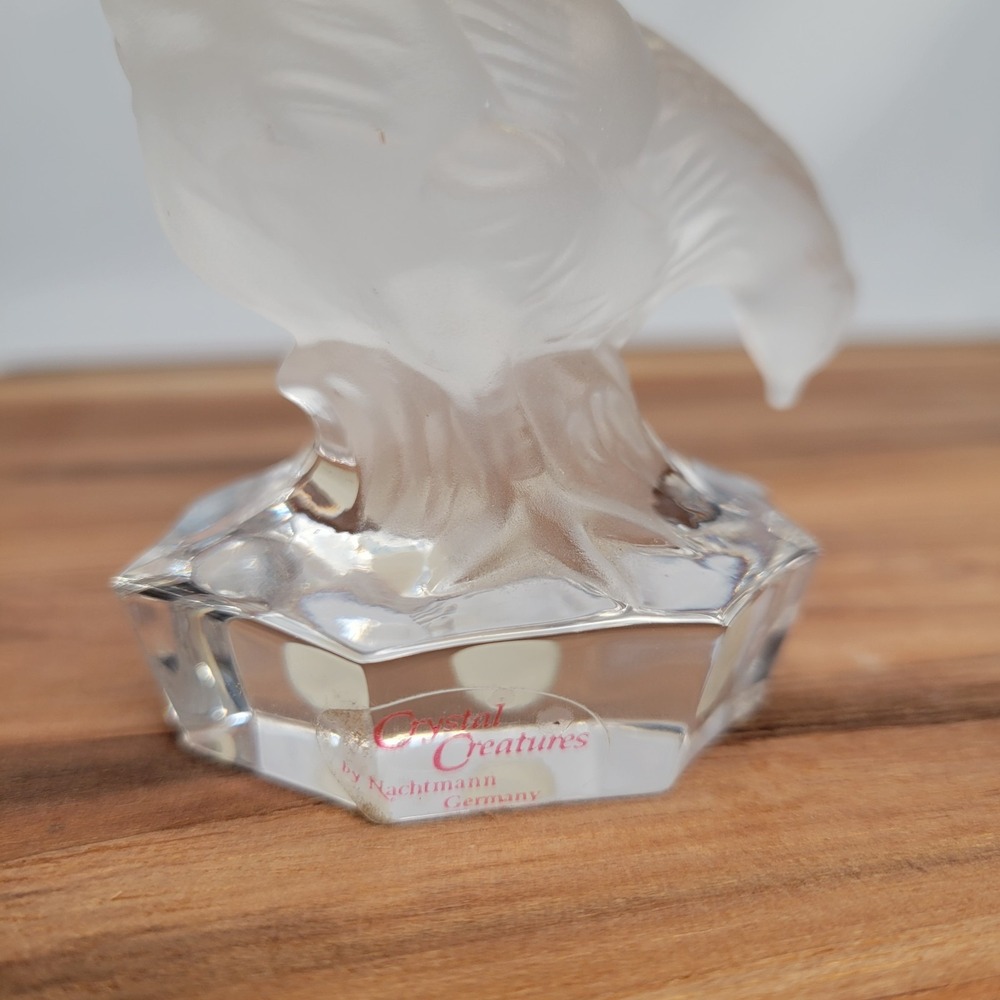 Natchmann Crystal Glass CHICKEN Figurine Hen Farmhouse - Picture 4 of 9
